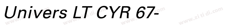 Univers LT CYR 67字体转换